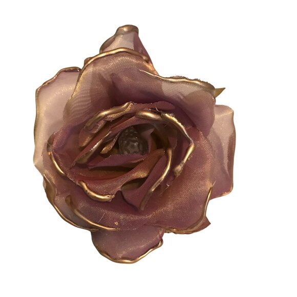Christmas Tree Decoration Floral Light Covers Mauve Rose Set Of 18 - Picture 1 of 16